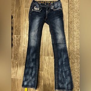 Rock revival dark wash bootcut cut jeans 24